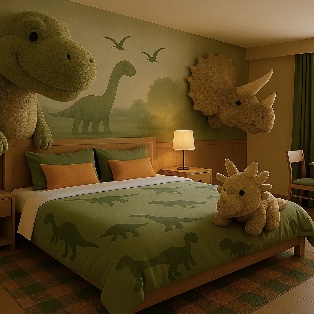 恐竜をテーマにした部屋に泊まれる宿泊施設